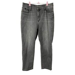 Yoga Jeans Faded Black Stretch Comfort Plus Size Women's Ankle Jeans 32x26